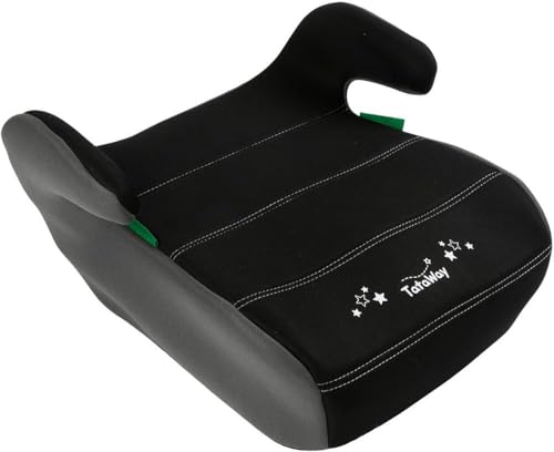 Tataway seggiolino alzatina auto bimbi nero i-Size ECE R129, Rialzo bimbi 126-150 cm, 22-36 kg, 6-12 anni, gruppo 3, leggero e facile da trasportare - sfoderabile e lavabile