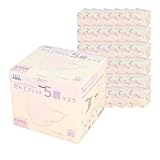 [快適設計IBR] KN95マスク 息らくフィット スポンジなし 5層 36箱セット(720枚) CNAS機関検査済 マスク 不織布 立体構造 み 通気性 曇りにくい 耳の長さ調整可能 耳が痛くなりにくい 使い捨て ライラック