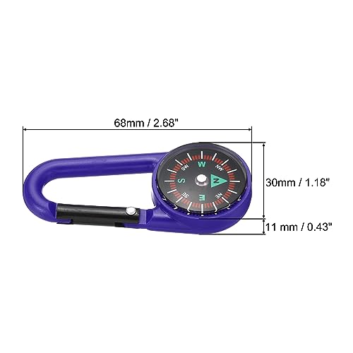 Brújula de llavero impermeable PATIKIL para camping miniatura 2