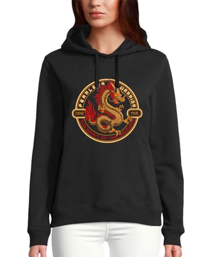 Sweat à capuche dragon japonais en coton doux FICHT Club
