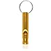 West Coast Paracord Whistles â€“ Hiking, Camping, Survival (Gold, 2 Pack)