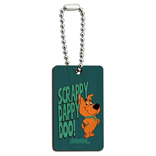 Scrappy Dappy Doo Wood Wooden Rectangle Keychain Key Ring