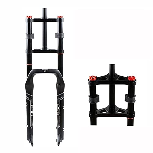 JTSYUXN Radfahren Federgabeln Snowmobile ATV Fat-Reifen-Luftdruck Stoßdämpfer-Doppelt-Schulter-Vorderradgabel 26 * 4,0 Gabel Breite 135mm 26in Cover