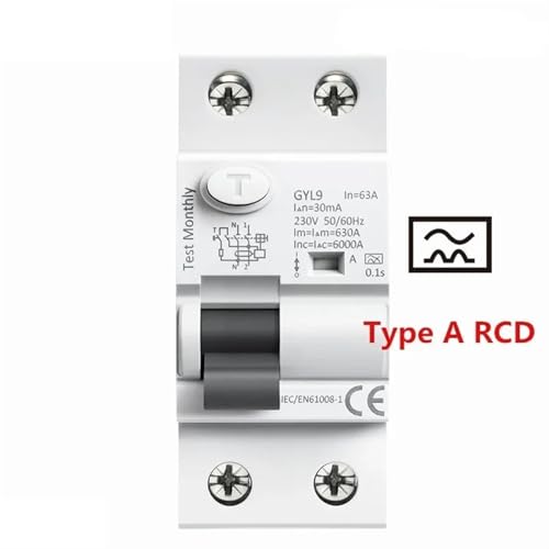 Disyuntor RCD tipo A de 2 polos para cuadros eléctricos de 63A 2