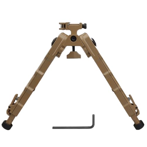 V9 Einstellbare Zweibein Taktisch 360 Grad Schwenkbar Bipod 1913 Picatinny-Schiene Zweibein Gewehr Leichtes Stabiles Direkt an System Befestigen für Gewehrauflage (Khaki)
