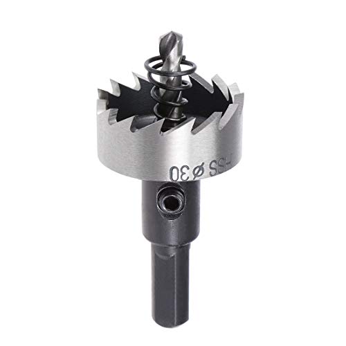 sourcingmap 30mm HSS Drill Bit Hole Saw for Stainless Steel Metal Alloy Wood, 30x15mm