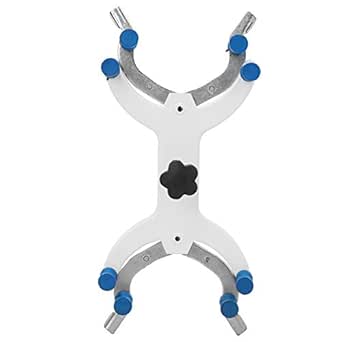Morsetto Per Buretta Stonylab - Doppio, In Alluminio | Per Laboratorio, Con Manopole A Farfalla