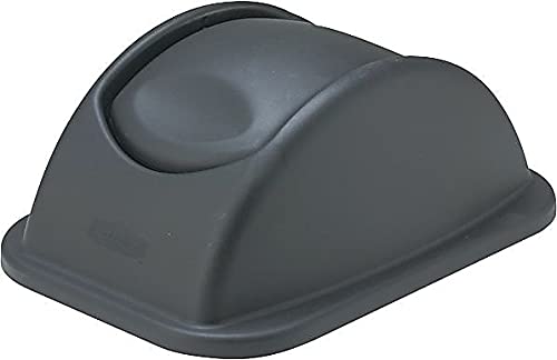 Image of Rubbermaid Commercial Products Swing Top Wastebasket Lid, Compatible with 28QT /7G RCP Wastebaskets, Black, Lid Only