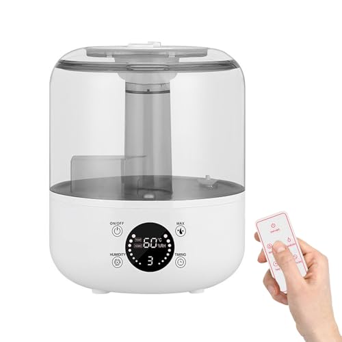 Humidificadores para Dormitorios, Humidificador 5L de llenado Superior Ultrasónico Top-Fill Humificadores Silencioso Humificador de Humedad para Plantas Difusor de Aroma con Control Remoto Humidificadores para Dormitorios, Humidificador 5L de llenado Superior Ultrasónico Top-Fill Humificadores Silencioso Humificador de Humedad para Plantas Difusor de Aroma con Control Remoto