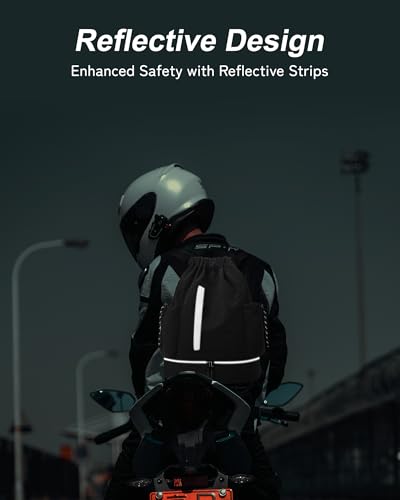 Drawstring Backpack for Men Women Water-Resistant Gym Bag with Shoe Compartment Lightweight String Sport Sackpack for Basketball Soccer Swimming and Travel, Black3