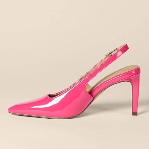 Image of Amazon Essentials Women's Pointed Toe Slingback Heels with Ankle Strap | Dress Shoes