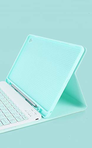 お洒落 iPad Air Air2 iPad5 iPad6キーボード ケース Bluetooth ワイヤレス iPad 第5世代 第6世代 9.7インチ ケース 分離式 キーボード 軽量 可愛い ペン収納 おしゃれ マグネット 着脱タイプキーボード カラーキー us配列 手持ち便利 薄型 (iPad Air/Air2/iPad5/iPad6, 黒)