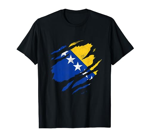 Image of Bosnian Flag Balkan Bosnia And Herzegovina Bosna T-Shirt