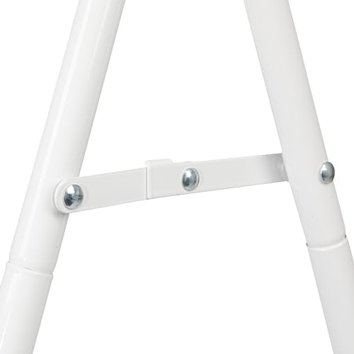 Image of Household Essentials Valet Folding Clothes Rack, Strong Metal X-Frame, Chic Design, Great for Guest and Dressing Rooms, Portable and Easy to Use, Folds Flat, White
