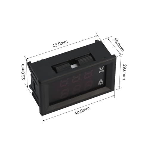 Medidor de corriente de voltaje con pantalla LED dual de 0.28 pulgadas y 10A 2