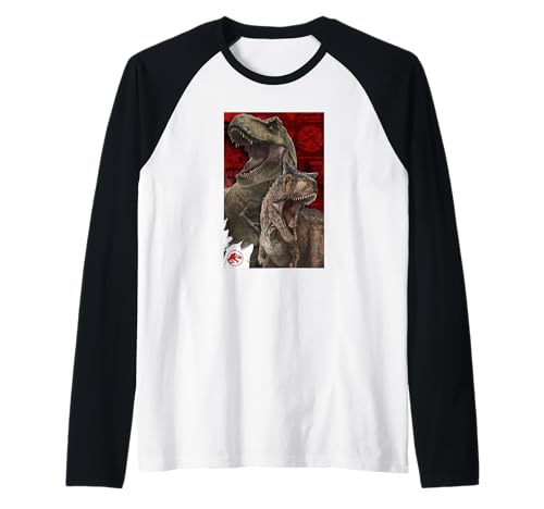 T-shirt Carnotaurus T-Rex Anti-Déformation Style Américain Résistant au Lavage Jurassic World