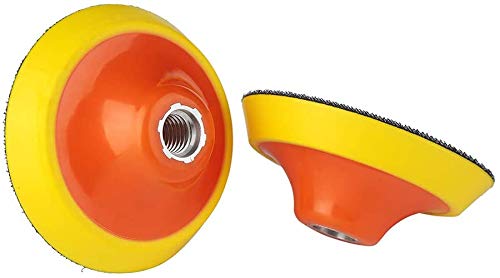 Placa de respaldo rotativa de gancho y bucle de 4 pulgadas 2 piezas para máquina pulidora rotatoria con rosca de 5/8 "-11
