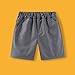 Boys Dress Suit Shorts Elastic High Waist Pull on School Uniform Cotton Short Casual Loose Performance Shorts 3-17 Y Gray