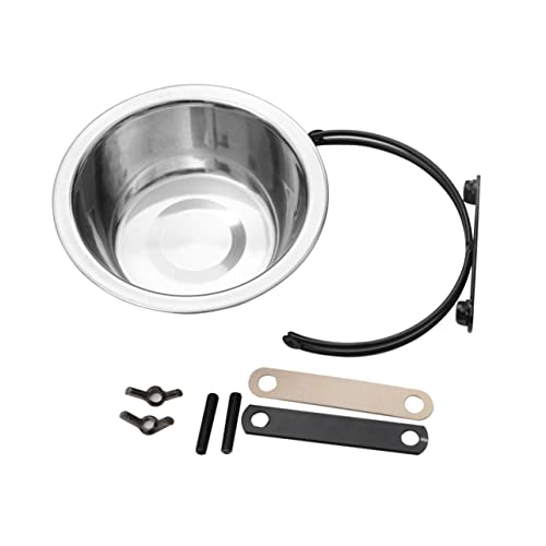 GALPADA Stainless Steel Hanging Bowl for Dogs Cats Rabbits and Birds Cage Water Food Dish Easy to Clean for Indoor Pets Durable and Versatile Feeding