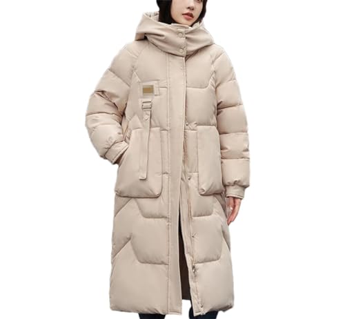 Parka longue femme Haitpant manteau bouffante noir chaud