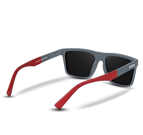 Image of EFERMONE Combo Pack of 2 Polarised Sunglasses Men Women Stylish with Lens Cleaner | TAC UV400 Protection Lens | Unisex (Medium) (2 Sunglasses with Soft Cases and Lens Cleaner)