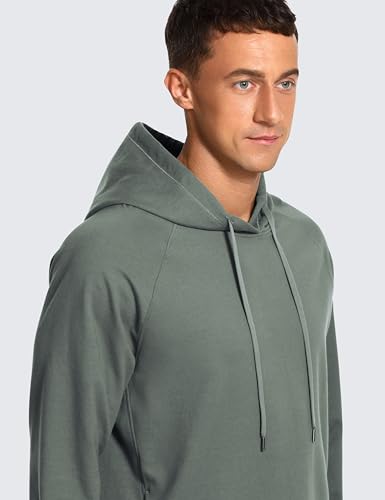 CRZ YOGA Hoodies for Men French Terry Hooded Sweatshirts Workout Athletic Casual Pullover Tops with Pocket3
