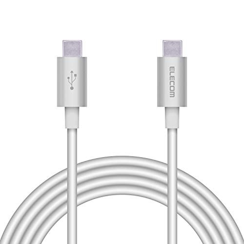 �G���R�� USB�P�[�u�� TypeC to TypeC PowerDelivery�Ή� �y�ő�3A�ō����[�d�z�����ϋv USB2.0�F�ؕi 2.0m �V���o�[ �yiPhone 16 �V���[�Y �Ή����؍ρz MPA-CCPS20PNSV