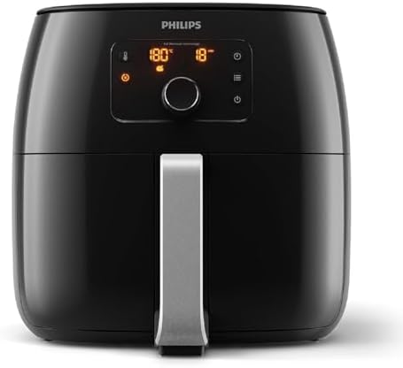 Philips Airfryer XXL Premium - 7.3 L, Oil Free Fryer, Rapid Air and Fat Removal Technology, Container Separator, NutriU App (HD9762/90)