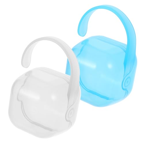 Kisangel 2pcs Pacifier Box Soother Storage Travel Holder Organizer Dummies Case for Pacifier Container Pp