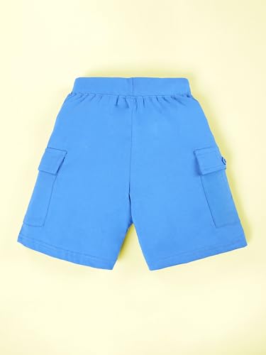 Image of KiddoPanti Boys 100% Cotton Knitted Above Knee Length Basic Cargo Shorts