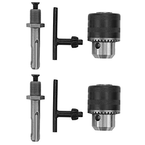 Tool Part for 2 Set Electric Hammer Drill Chuck 1.5 to 10mm 1/2in 20 Shank Keys Set Accessory