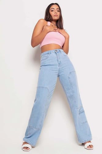 Image of KOTTY Women High Rise Straight Jeans