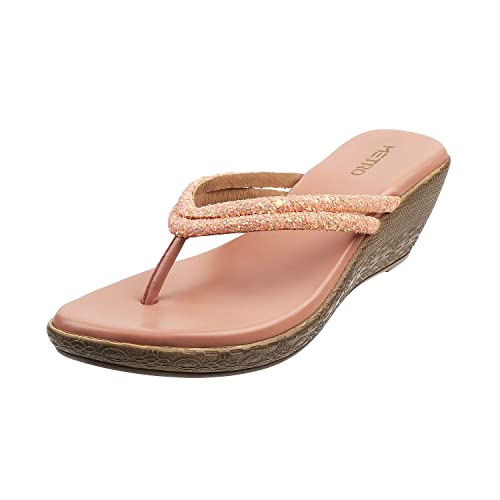 Image of Metro Women Synthetic Leather Wedge Heel Sandal
