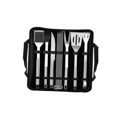 Set de 12 herramientas para barbacoa en acero inoxidable con bolsa miniatura 1