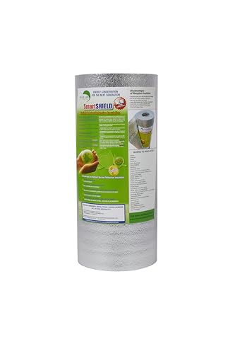 SmartSHIELD -3mm 24" x25Ft Reflective Insulation Roll, Foam Core Radiant Barrier, Thermal Foil Insulation, Commercial Grade