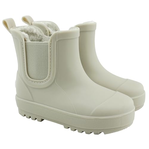 BEARPAW Toddler and Kids' Rain Boots with Faux-Fur Lining – Waterproof Rubber Chelsea Boot for Boys & Girls2