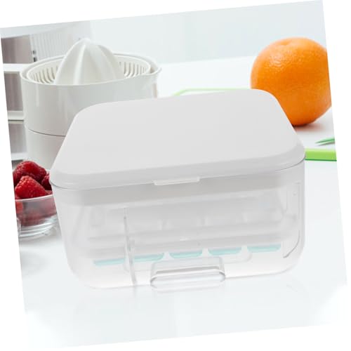 Molde de silicona para cubos de hielo con tapa, gran capacidad miniatura 4