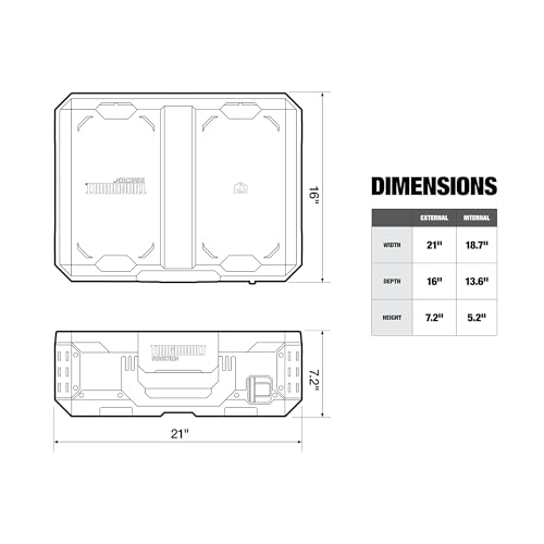 Image of ToughBuilt - StackTech Lockable Tool Box, Modular Storage with Auto-Locking System, IP65 Protection & Accessory Rails (TB-B1-B-30)