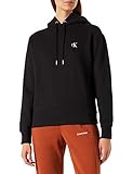 Calvin Klein Jeans Damen Embroidery Hoodie Pullover, Ck Black, M