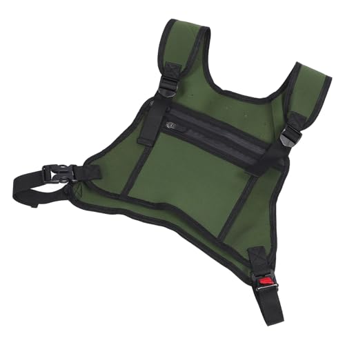 Sports Chest Pack, Chest Vest Adjustable Water Portable Mobile Phone Chest Bag for Men Climbing Running Fitness (Army Green)
