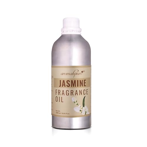 Image of Aromahpure Jasmine Aroma Oil | 1 Liter Undiluted & Natural | Long-Lasting Scent for Aromatherapy, Candle & Soap Making, Diffusers, Room Freshener, Humidifier, Bathroom Revitalizer & Home Essentials
