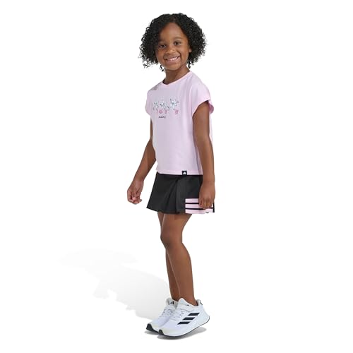 Image of adidas Baby Girls' 2-piece Box Tee & Pleated Skort Set