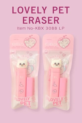 Image of Adorable cat-Shaped erasers with Cute Packaging. Soft Material, Easy to Erase, Individually Packed for Kids and Students. Perfect for School, Art, and Gifts (Cute cat2)