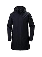 Helly Hansen Women's Aden Long Insulated Rain Jacket, Black, X-Small