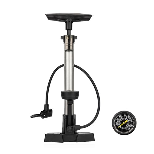 Inflador de neumáticos de bicicleta 160 alta presión bomba de pie con manómetro bicicleta de montaña bombas baloncesto bomba de aire