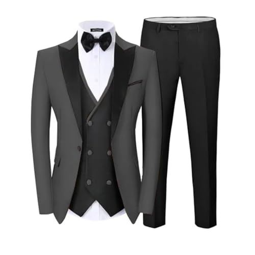 Men Double Breasted Slit Suit 2-Piece Jacket and Pants Wedding Graduation Party Set Mint3