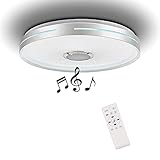 【Speicherfunktion】Diese Deckenleuchte kann die Helligkeit und Farbe speichern, die Sie zuletzt eingestellt haben. Es ist sehr praktisch für Sie, die Helligkeit oder Farbe beizubehalten, die Sie mögen