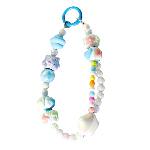 Bracciale Cellulare alla Telefoni Cellulari Cingcio Elegante con Perline Sospensione Antilost Gioielli A Catena del Polso Portaline