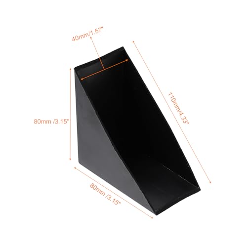 Image of uxcell 8Pcs Plastic Corner Protectors 40x110mm Right Angle Shape Glass Corner Guards Cushion for Corner Protection of Glass, Mirror, Tile, Black