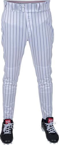 Image of Rawlings Men's Pro 150 Series Baseball Pants | Tapered Jogger Fit | Adult Sizes | Pinstripe | Multiple Colors